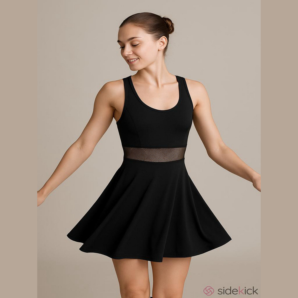 Threads 4 Thought Black Fishnet Midsection Women’s Dress (Sz S)